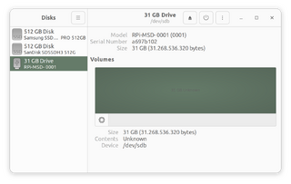 File:Raspberrypi emmc shows up in disks app.png